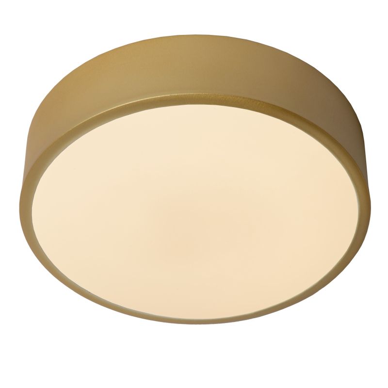 Lucide UNAR - Zapustené stropné svietidlo - Ø 20 cm - LED Dim. - 1x12W 2700K - 3 StepDim - Matt Gold / Mosadz